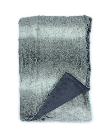 Faux Fur Throw Grey 130x170