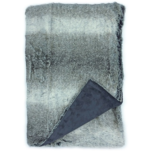 Faux Fur Throw Grey 130x170