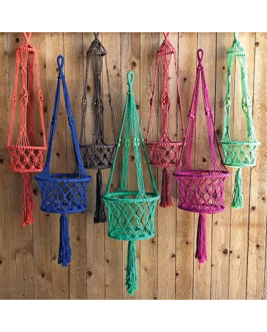 Macramé Plant Hanger Green