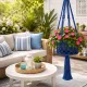 Macramé Plant Hanger Blue