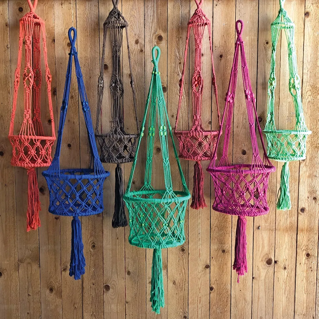 Macramé Plant Hanger Lime Green