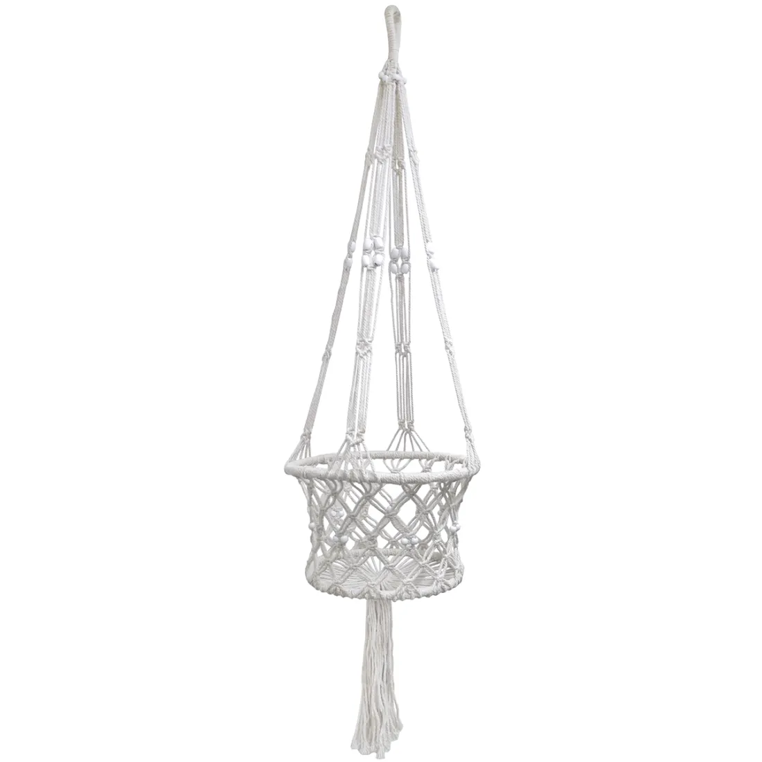 Macramé Plantenhanger Wit