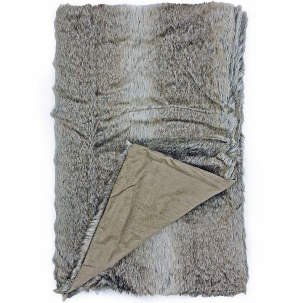 Faux Fur Throw Taupe 130x170