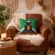 Cat Cushion Cover Frida Kahlo Green - for cat and art lovers alike!