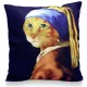 Kat Kussenhoes Meisje met de Parel - het purr-fecte kunstkado
