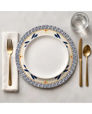 Charger Plate in Old World Blue - a beautifully laid table