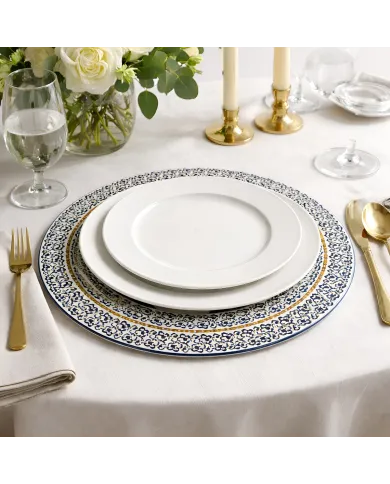 Charger Plate in Old World Blue