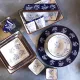 Charger Plate in Floral Lace Blue