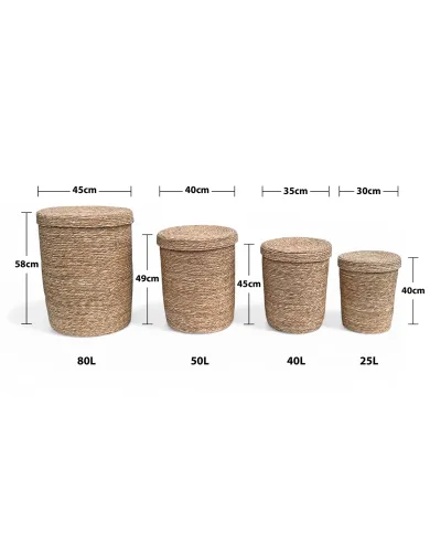 Laundry basket with lid - for a tidy feeling