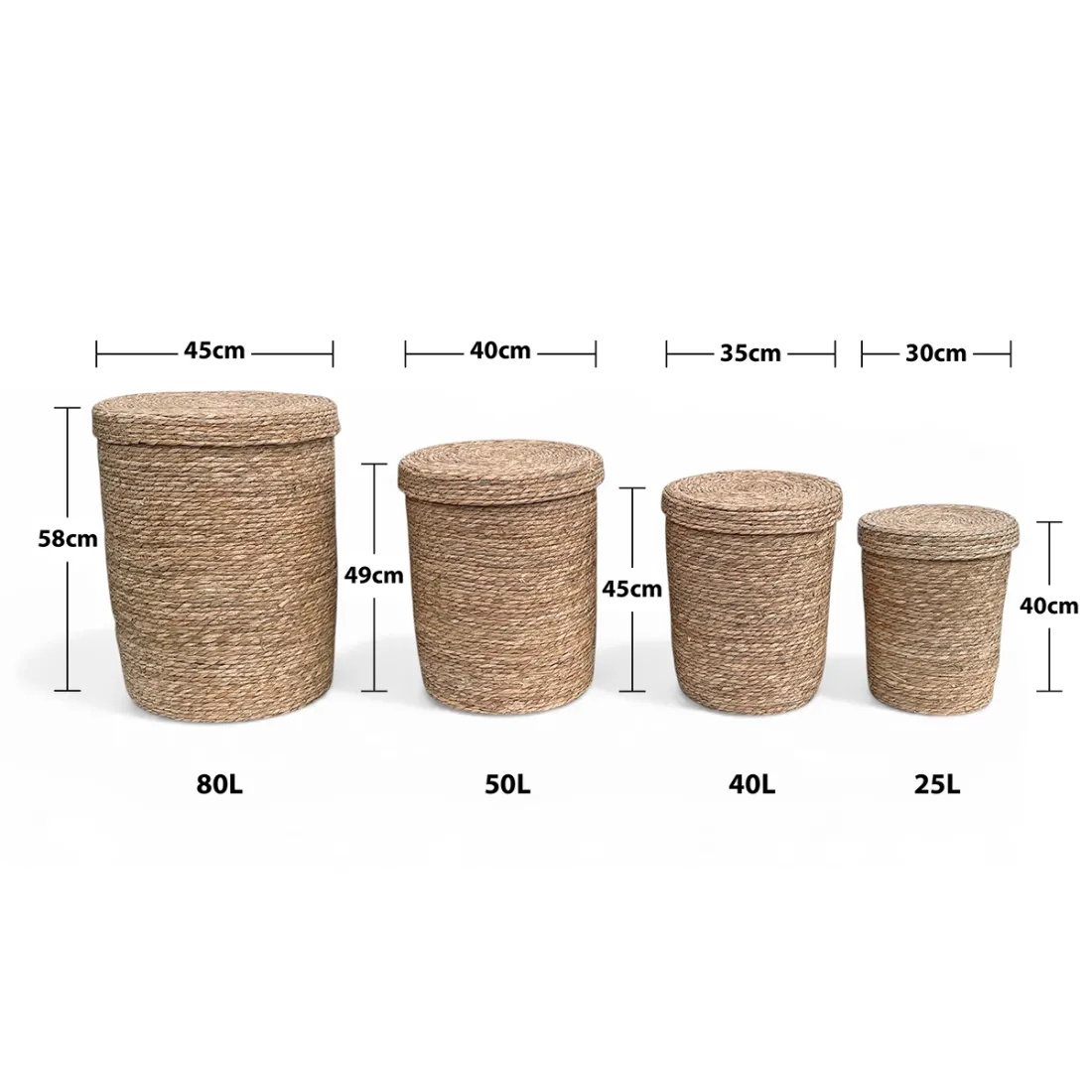 Laundry basket with lid - for a tidy feeling