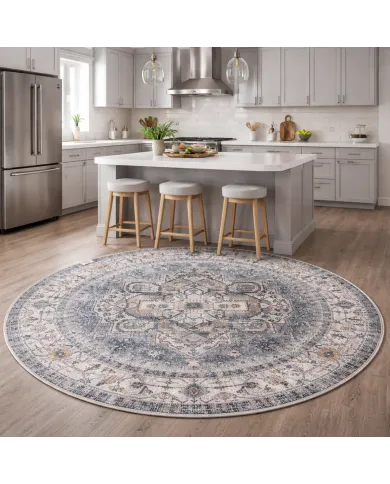 Rond Vloerkleed Grijs - Ontdek Perzisch geïnspireerde kleden