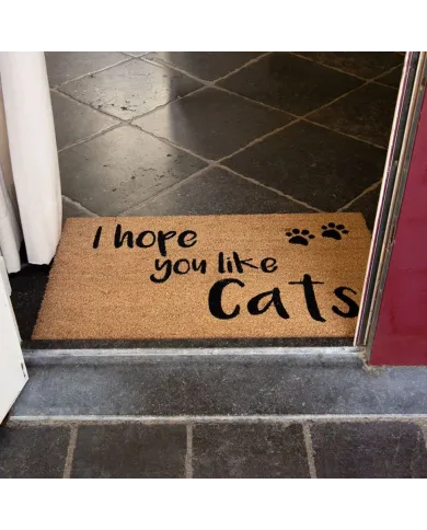 Doormat with Cat's Pawprints - doormats for cat lovers