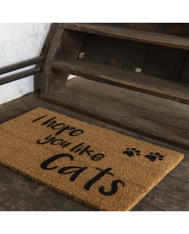 Doormat with Cat's Pawprints - doormats for cat lovers