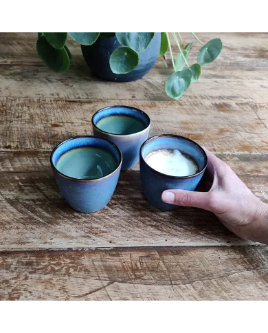 Boho cappuccino mokken set - unieke exemplaren met karakter