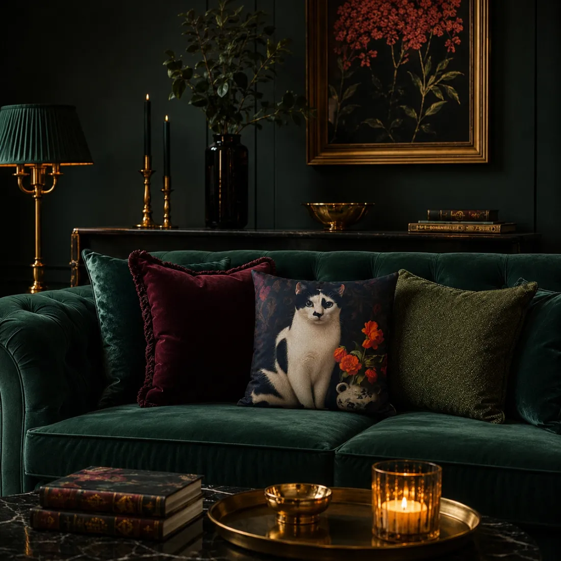 Cat Cushion Cover Purrfect Bloom