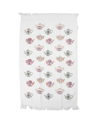Hand Towel with Colourful Teapots