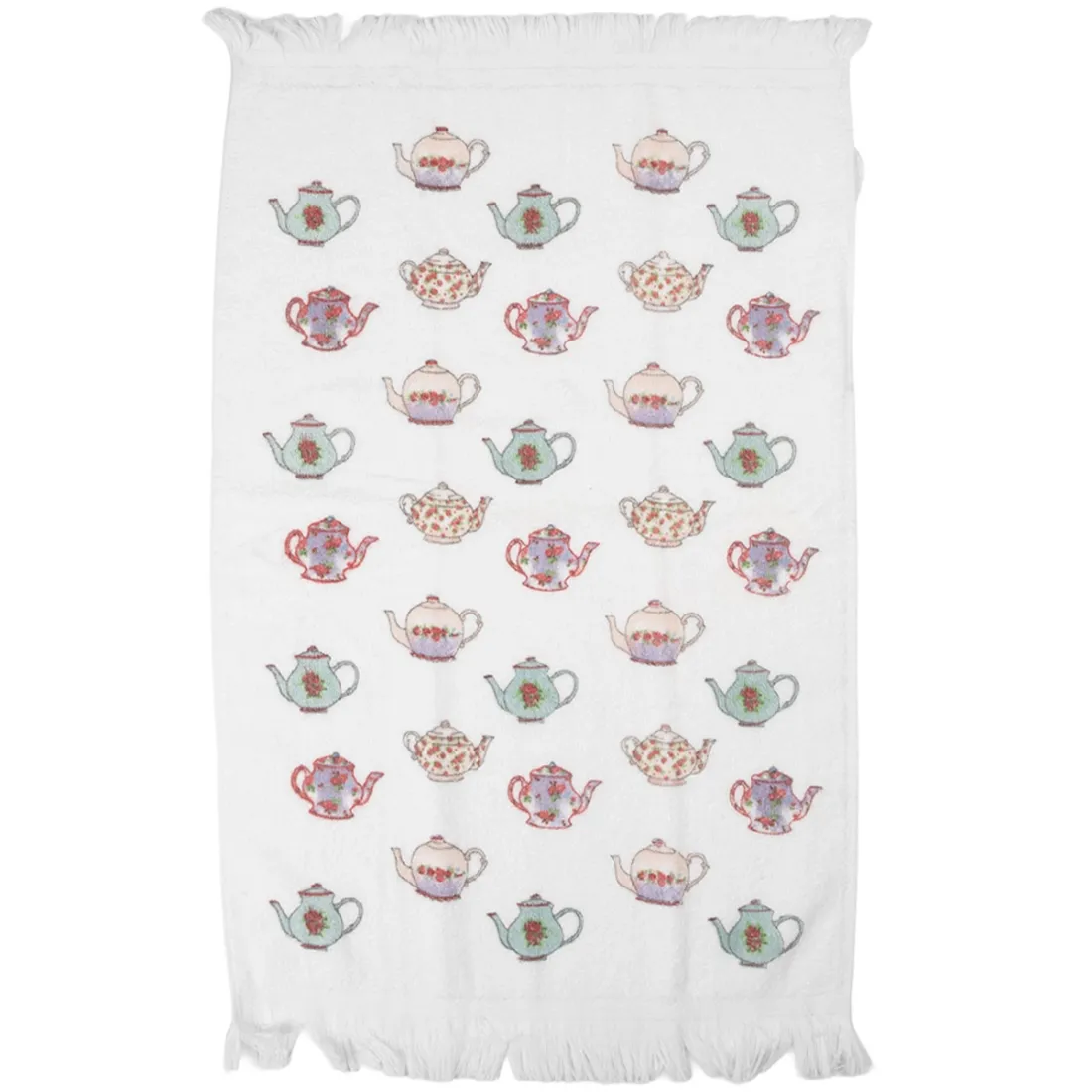 Handdoek met Kleurrijke Theepotten