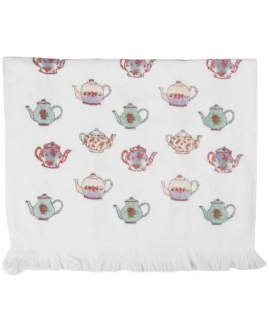 Hand Towel with Colourful Teapots