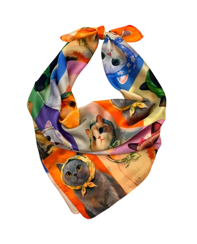 Cat Muse Scarf Blue