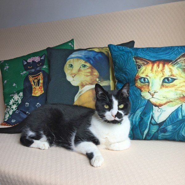 Cat Cushion Cover Girl with a Pearl Earring