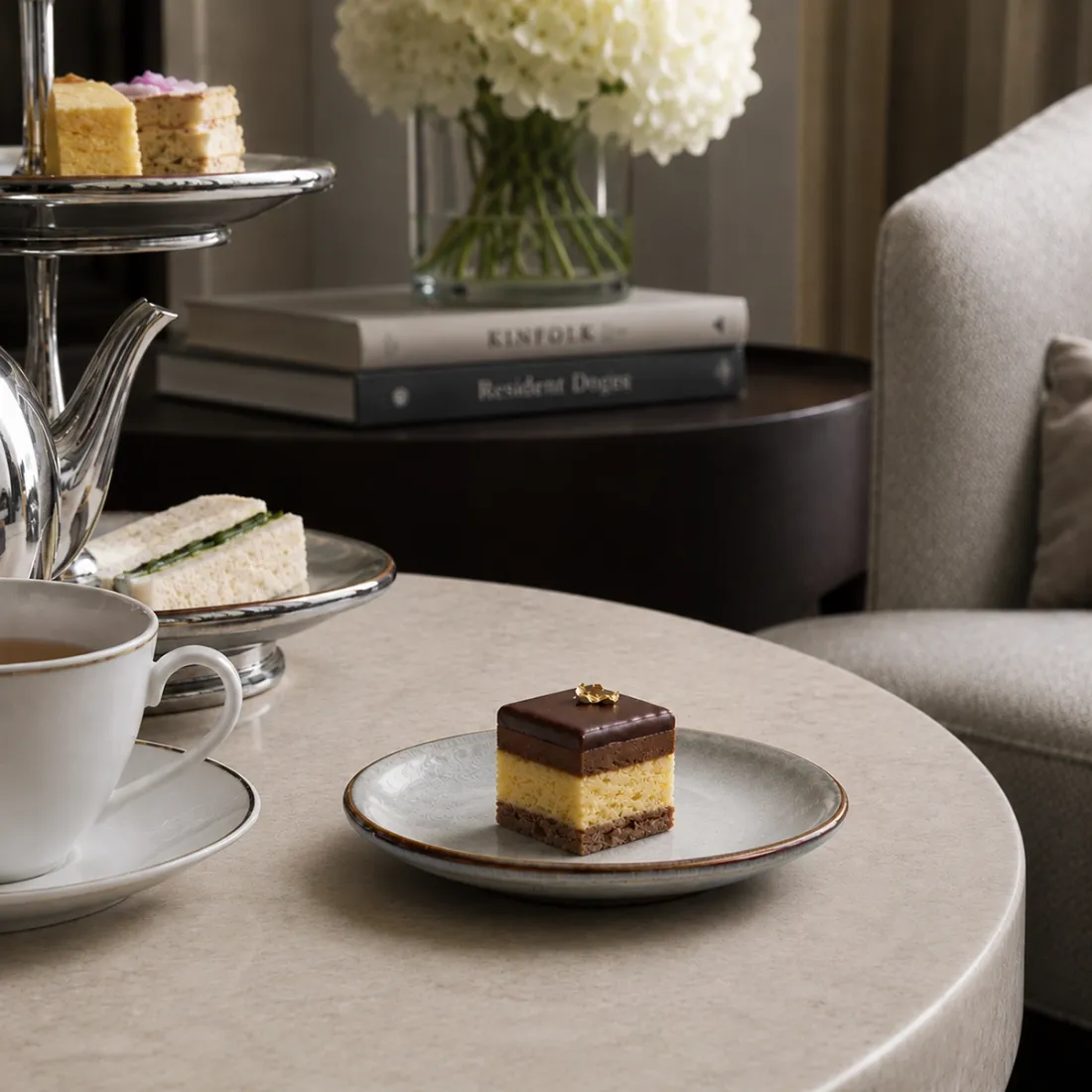 Petit Four Plates in Grey