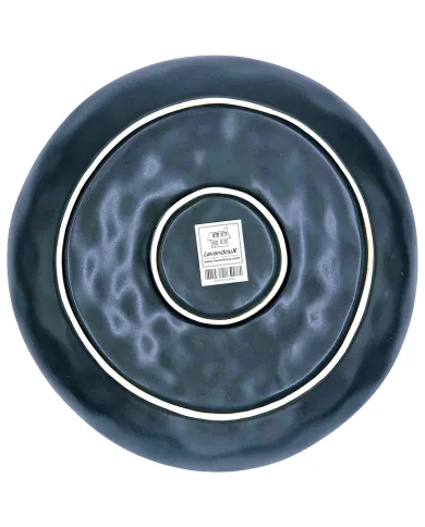 Stoneware Dinner Plate Set in Turquoise - each piece is one of a kind!