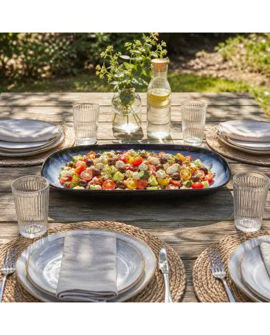 Reactive Glaze Deep Serving Platter