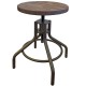 Industrial Style Adjustable Low Stool