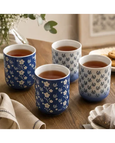 Floral Textured Mugs - brings a calming, serene vibe