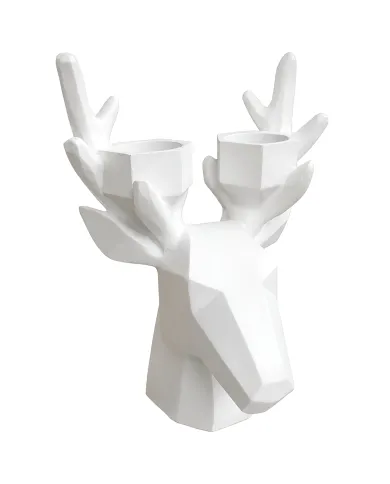 Nordic Geometric Deer Head Tealight Holder
