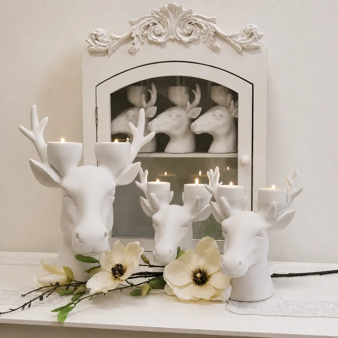 Nordic Stag Deer Head Tealight Holder