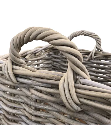 Square Rattan Basket on Wheels - stylish storage solutions