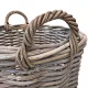 Round Rattan Basket on Wheels - Add a touch of rustic charm