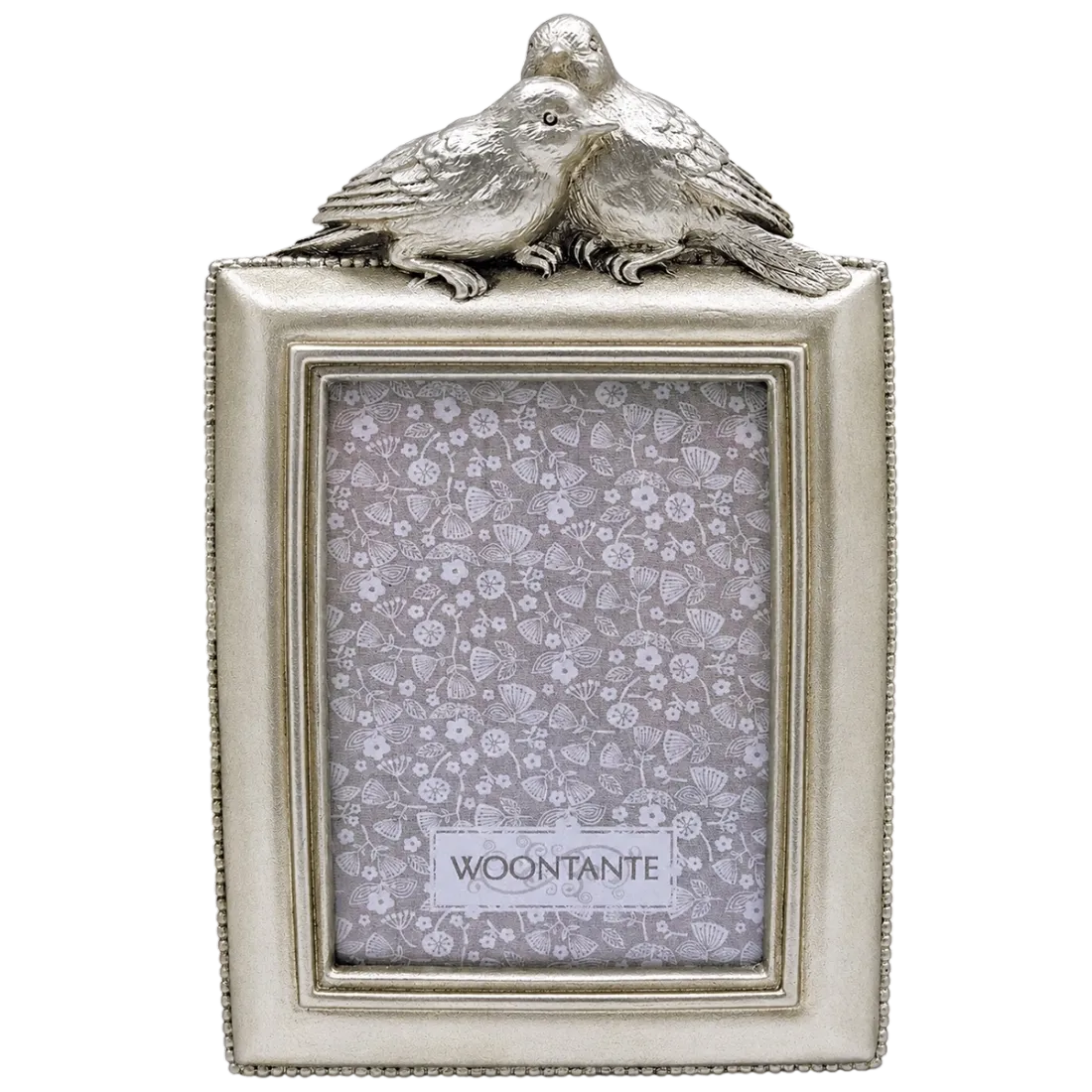Love Birds Photo Frame in Silver