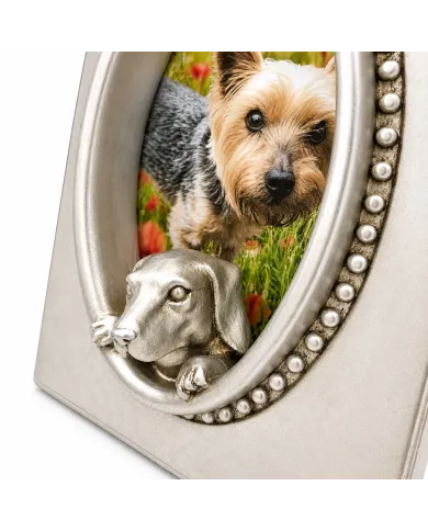 Fotolijstje Hond in Zilver - leuk kado voor hondenliefhebber