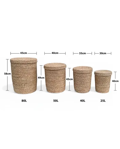 Laundry basket with lid - for a tidy feeling