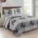 Toile de Jouy Grijze Bedsprei - modern ontmoet traditioneel!