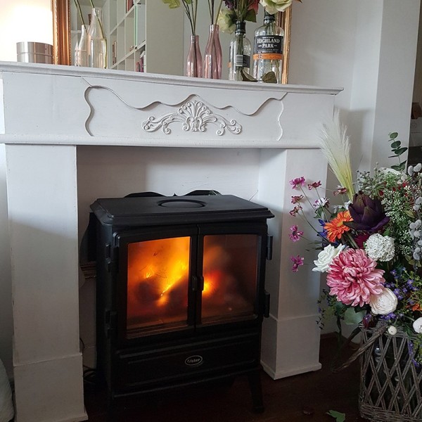 Wooden Fireplace Mantel White