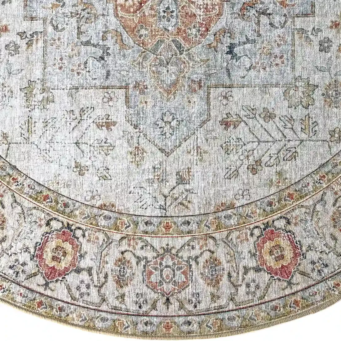 Rond Vloerkleed Beige - Makkelijk schoon te maken & duurzaam