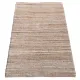 Textured rectangular jute rug in neutral tones, featuring subtle stripes and a natural fiber look.