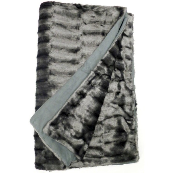 Faux Fur Throw Silver Mink 130x170