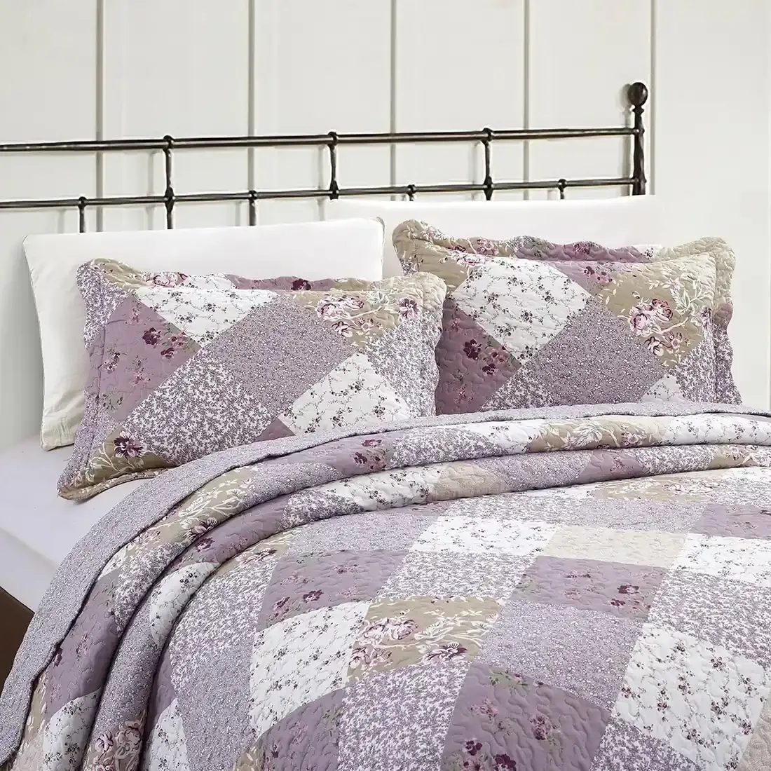 Lavender Dream Pillowcase - a medley of flowers