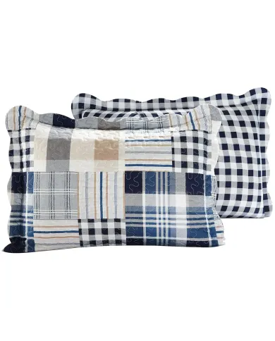 Blue pillowcase showing the Blue Loft coordinating front and back patterns.