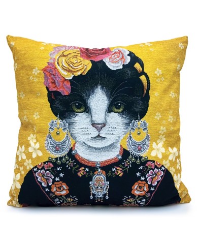 Katten Kussenhoes Frida Kahlo Geel