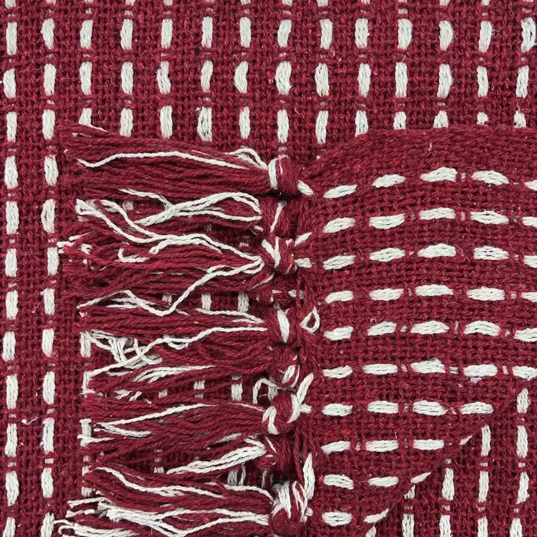 Geweven Katoenen Plaid Rood - Voor lekker comfort en warmte