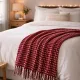 Geweven Katoenen Plaid Rood - Voor lekker comfort en warmte