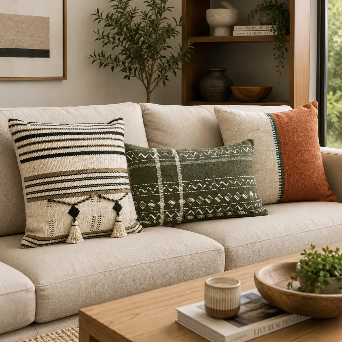 Two-Tone Cushion - add a cosy touch!