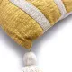 Yellow Cushion with Tassels - a touch of bohemian chic