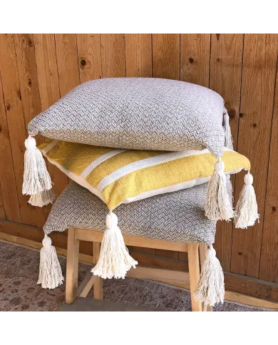 Cushion with Tassels - eye-catching playful designs