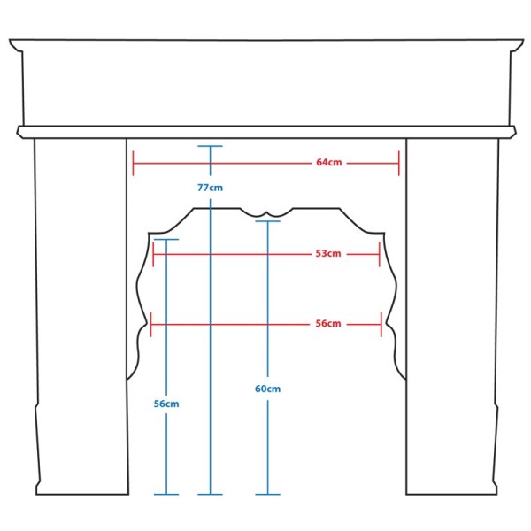 Wooden Fireplace Mantel Grey